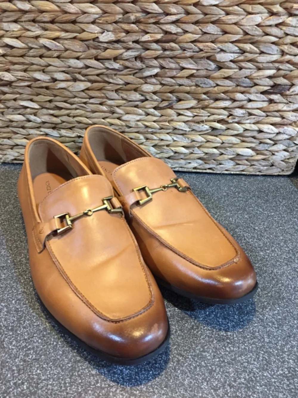 Vince Camuto Men's Tan Leather Bit Loafers